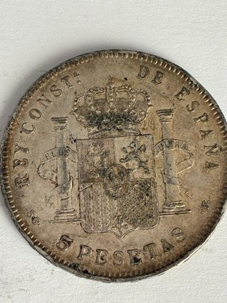 duros de plata 5 Pesetas 1870–1899 | Alfonso XIII