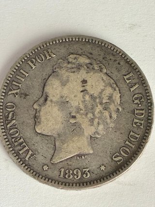 duros de plata 5 Pesetas 1870–1899 | Alfonso XIII