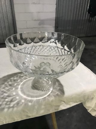 Vetro Piede Cristallo Decorato