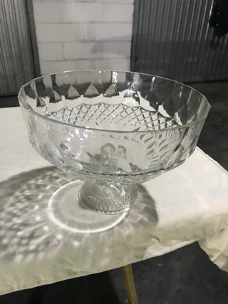 Vetro Piede Cristallo Decorato
