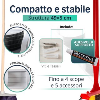 Porta scope da muro