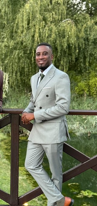Americana Traje Cruzado Mezclilla Oliva