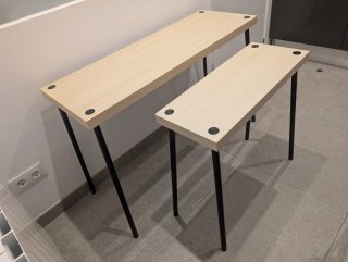Juego de 2 Mesas Cocina Ikea de Madera y Metal