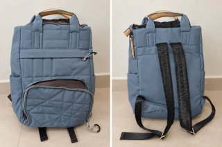 Mochila Misako azul y marrón