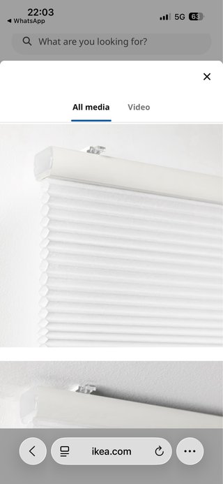 2 Estores Hoppvals Ikea 220x155cm