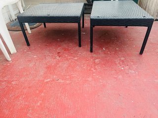 Mesitas de terraza de plástico