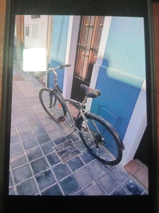 Bicicleta de paseo gris