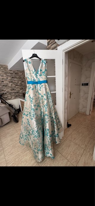 Vestido de fiesta DEIVER LUENGO beige/teal