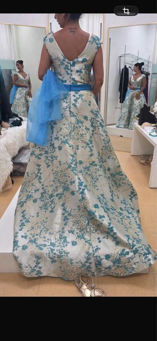 Vestido de fiesta DEIVER LUENGO beige/teal