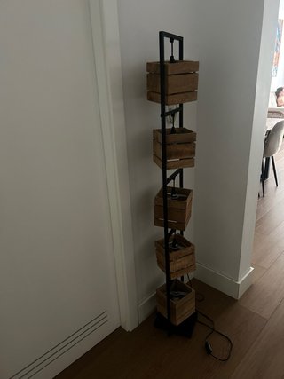Lámpara de pie madera y metal