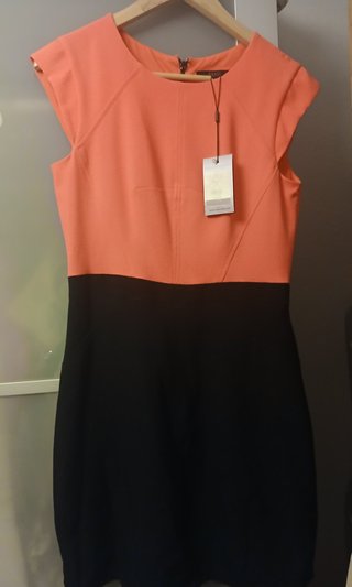 Vestido Coast Naranja y Negro Talla M