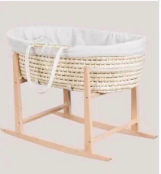 Cuna Moisés Mimbre y Madera