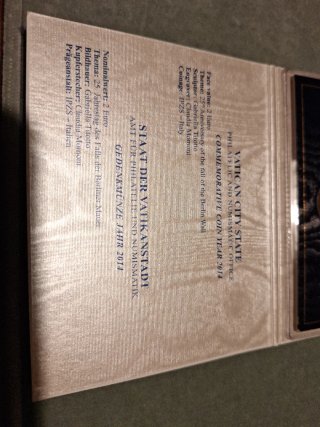 2 Euro Vaticano 2014 Commemorativo Muro di Berlino