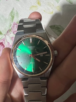 Tissot PRX Reloj Verde y Plateado