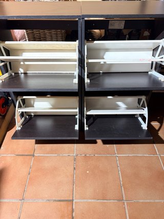 Zapatero Ikea Madera Marrón y Gris
