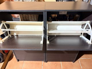 Zapatero Ikea Madera Marrón y Gris