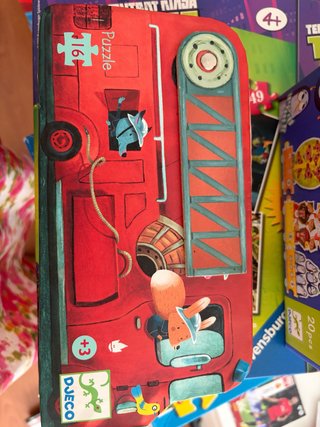 Puzzle Camión de Bomberos Djeco 16 Piezas