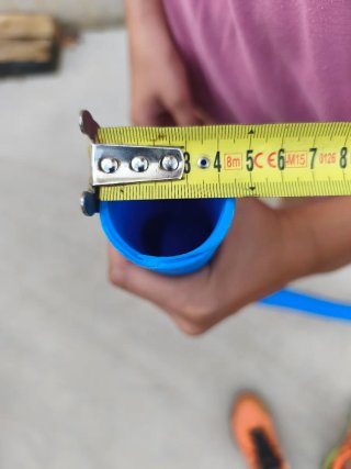Manguera para piscina azul