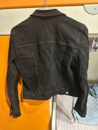 Giacca jeans Mango nera