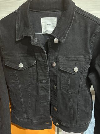 Giacca jeans Mango nera