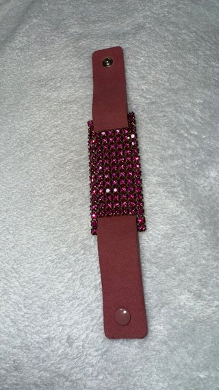 Pulsera Swarovski vintage rosa/fucsia