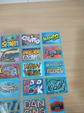 Lote 19 Pegatinas Super Hits Años 80