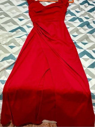 Vestido largo rojo para eventos