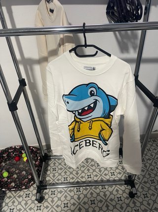 Sudadera Iceberg Tiburón Dibujo Talla M