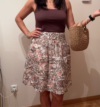 Falda Mango Estampada Talla M