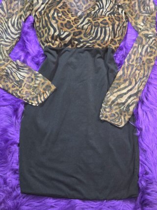 Vestido animal print talla S