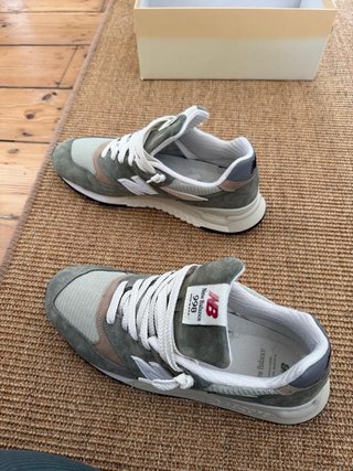 Zapatillas New Balance 998 Hombre Beige/Verde