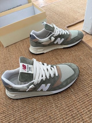 Zapatillas New Balance 998 Hombre Beige/Verde