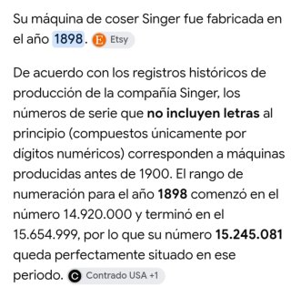 Máquina de coser Singer antigua