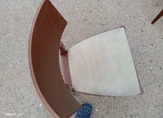 4 Sillas de Comedor Madera y Tela