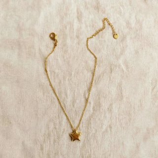 Collana con stella in acciaio dorato
