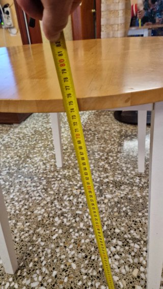 Mesa redonda plegable madera