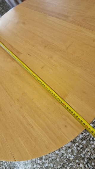 Mesa redonda plegable madera