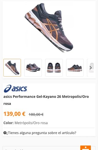 Zapatillas Asics Gel-Kayano 26 Metropolis/Oro rosa