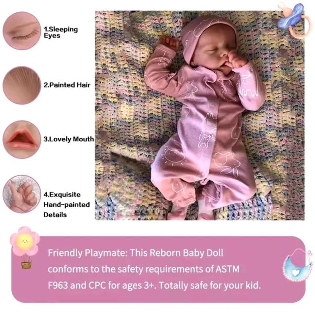 Muñeca reborn bebé silicona