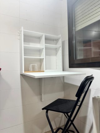 NORBBERG IKEA Mesa plegable de pared blanca café.