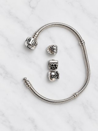 Pulsera Pandora de Plata + 3 Charms