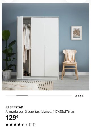 Armario Kleppstad Ikea Blanco Nuevo
