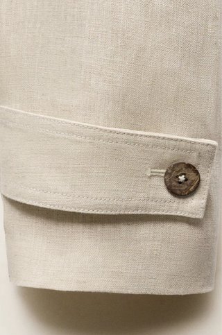 Gabardina Lino  de mango color Beige Talla M nueva