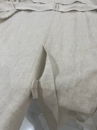 Gabardina Lino  de mango color Beige Talla M nueva