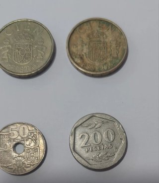 Lote de 10 monedas antiguas españolas