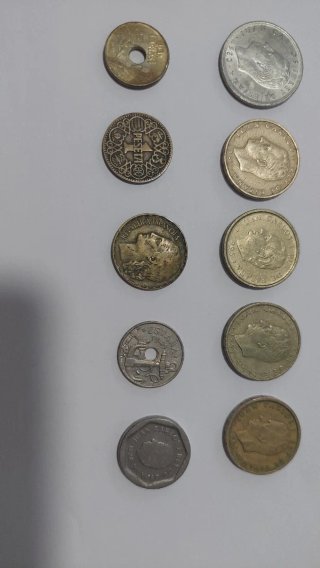 Lote de 10 monedas antiguas españolas
