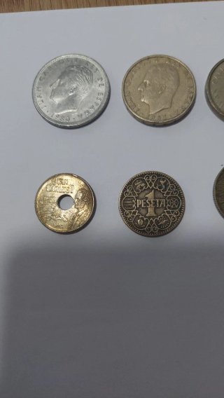 Lote de 10 monedas antiguas españolas