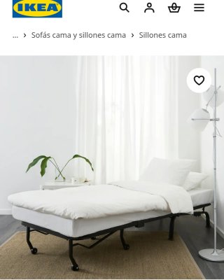 Sillón cama supletoria IKEA LYCKSELE LÖVÅS blanco