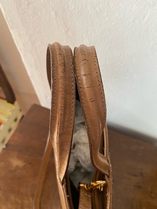 Borsa Nicoli pelle effetto cocco  beige tracolla