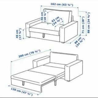 Sofá Cama Gris Ikea Vilasund